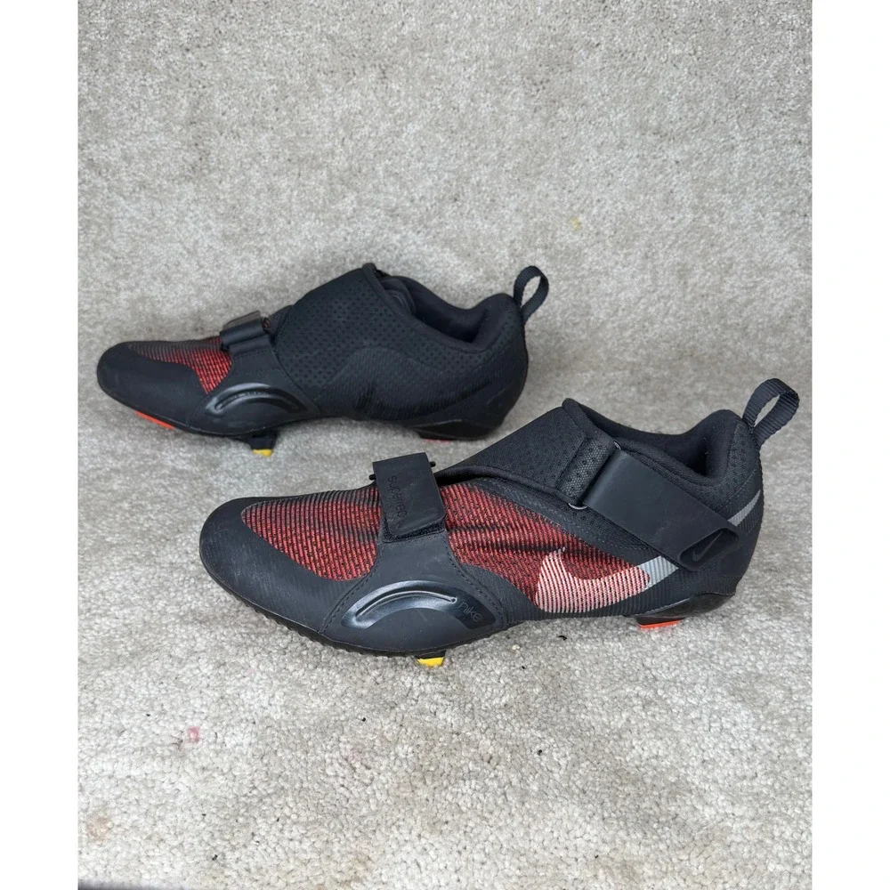Nike SuperRep Cycle Shoes Mens 10.5 Black Red Excellent CW2191-008 Indoor Bike